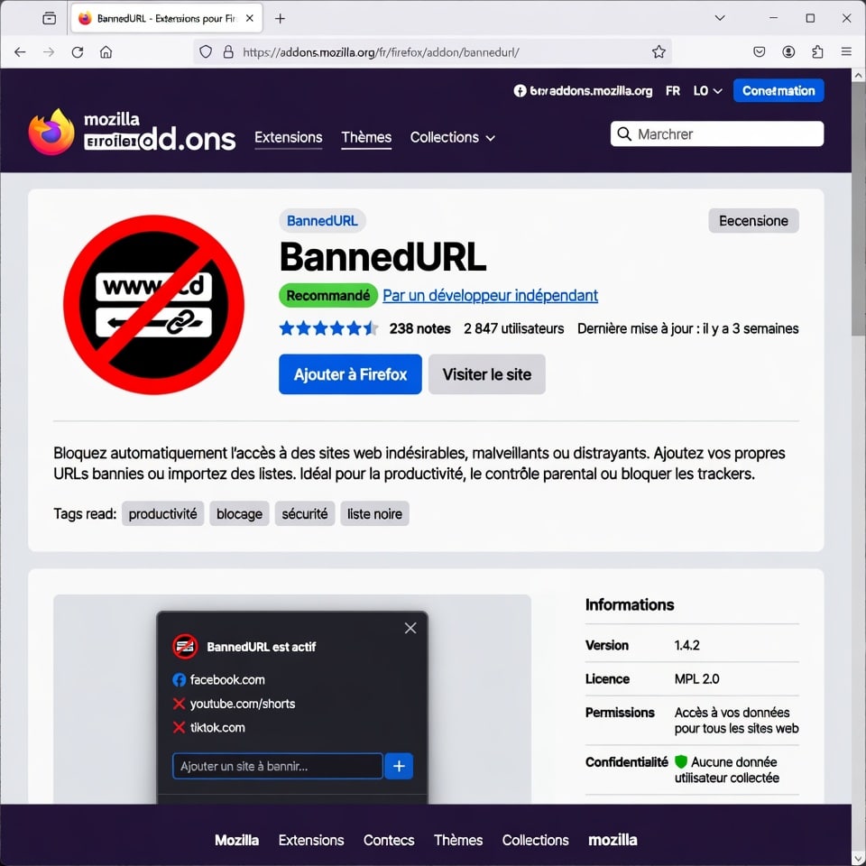 BannedURL : Le gardien silencieux de votre navigation 5 BannedURL