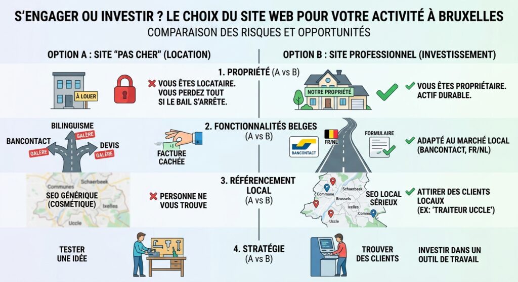 Propriétaire ou locataire de votre site web ? Les 3 pièges des offres "pas chères" 1 sengager ou sinvestir